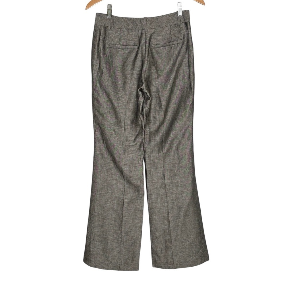 NWT Ann Taylor LOFT Marissa Fit Linen Blend Straight Pants 0 Heathered Gray - Picture 2 of 11